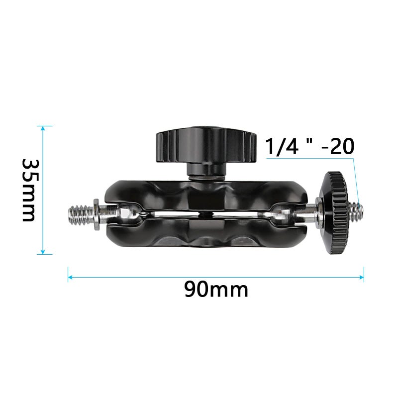 CAMVATE Universal Magic Arm with 1/4"-20 Thread(Black,2 Pieces) - 2080 - Image 2